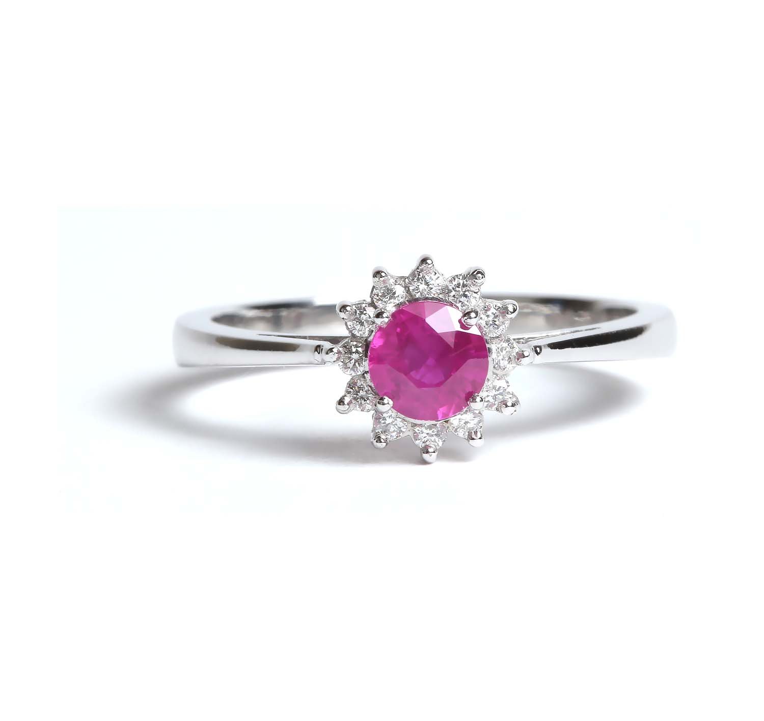 Key Rings Ruby Nme Ruby and Diamond Ring - Nemlanka Jewellers